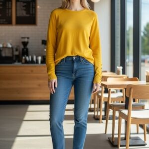 J. McLaughlin Yellow Long Sleeve Tee